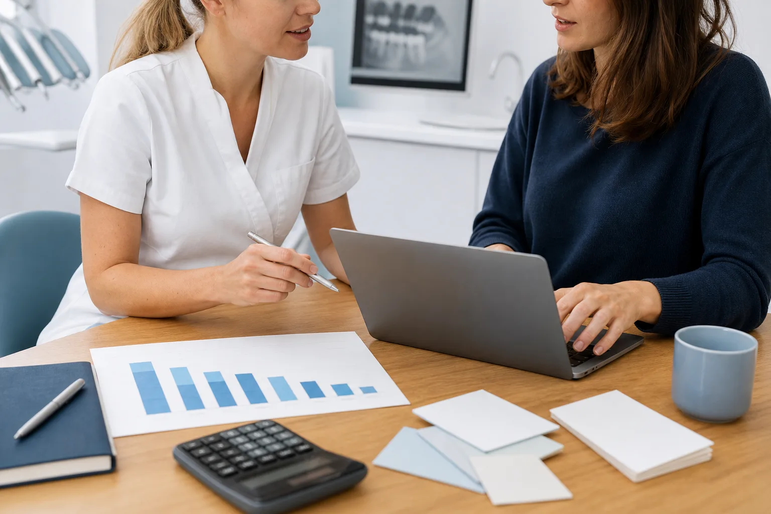 Planung von Budget, Inhalt und Design einer Zahnarzt-Website