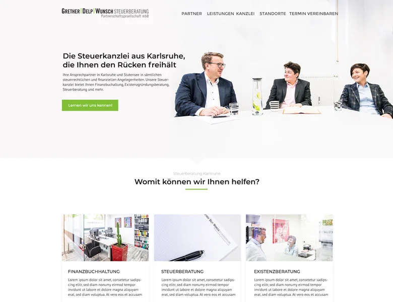 Webdesign-Referenz GDW Steuerberatung